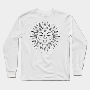 Minimalist Boho Sun Long Sleeve T-Shirt